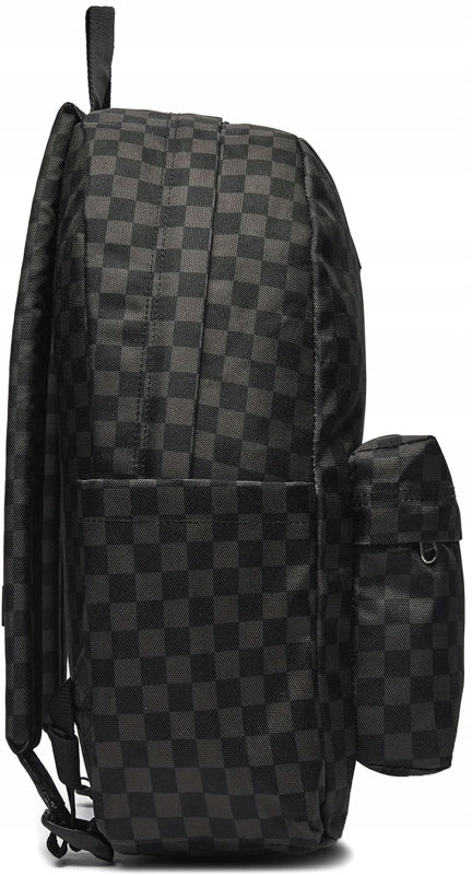 VANS SCHOOL BACKPACK GROM OLD SKOOL CHESSBOARD GREY BLACK Manufacturer code VN000J3KBA51OFFTHEWALL