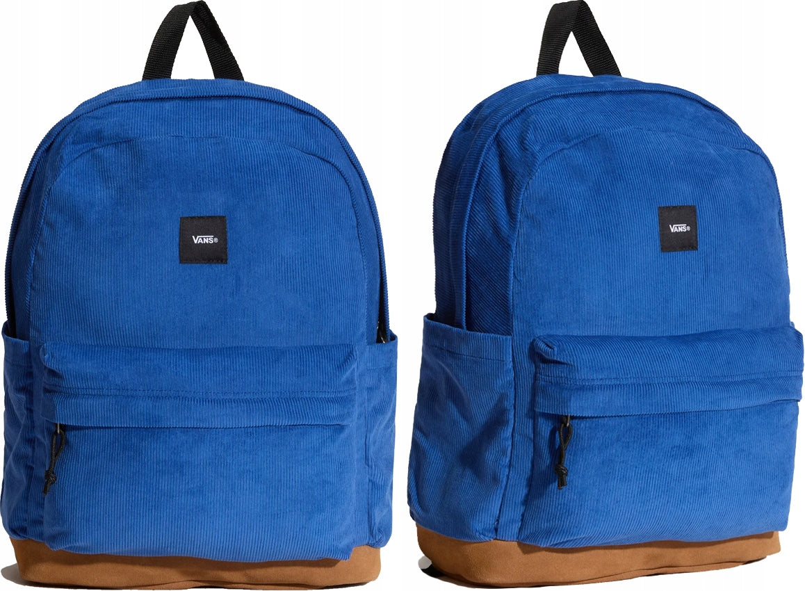 VANS SCHOOL BACKPACK OLD SKOOL CLASSIC REALM SCHOOL BLUE CORDUROY
