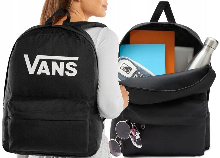 VANS SCHOOL BACKPACK VANS OLD SKOOL BLACK SCHOOL NEW MODEL ORIGINAL