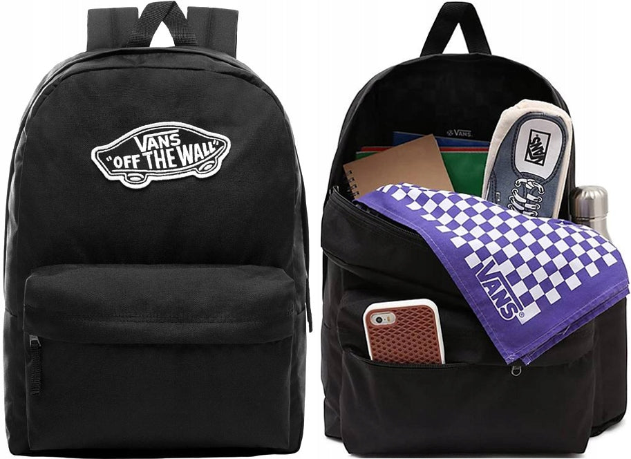 VANS SET 2IN1 BACKPACK + BAG VANS SCHOOL OLD SKOOL CLASSIC BOARD BLACK Packaging status original