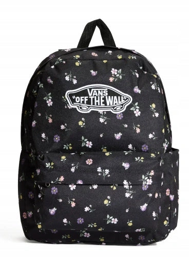 VANS school backpack Old Skool Classic black floral black with flowers Brand Vans