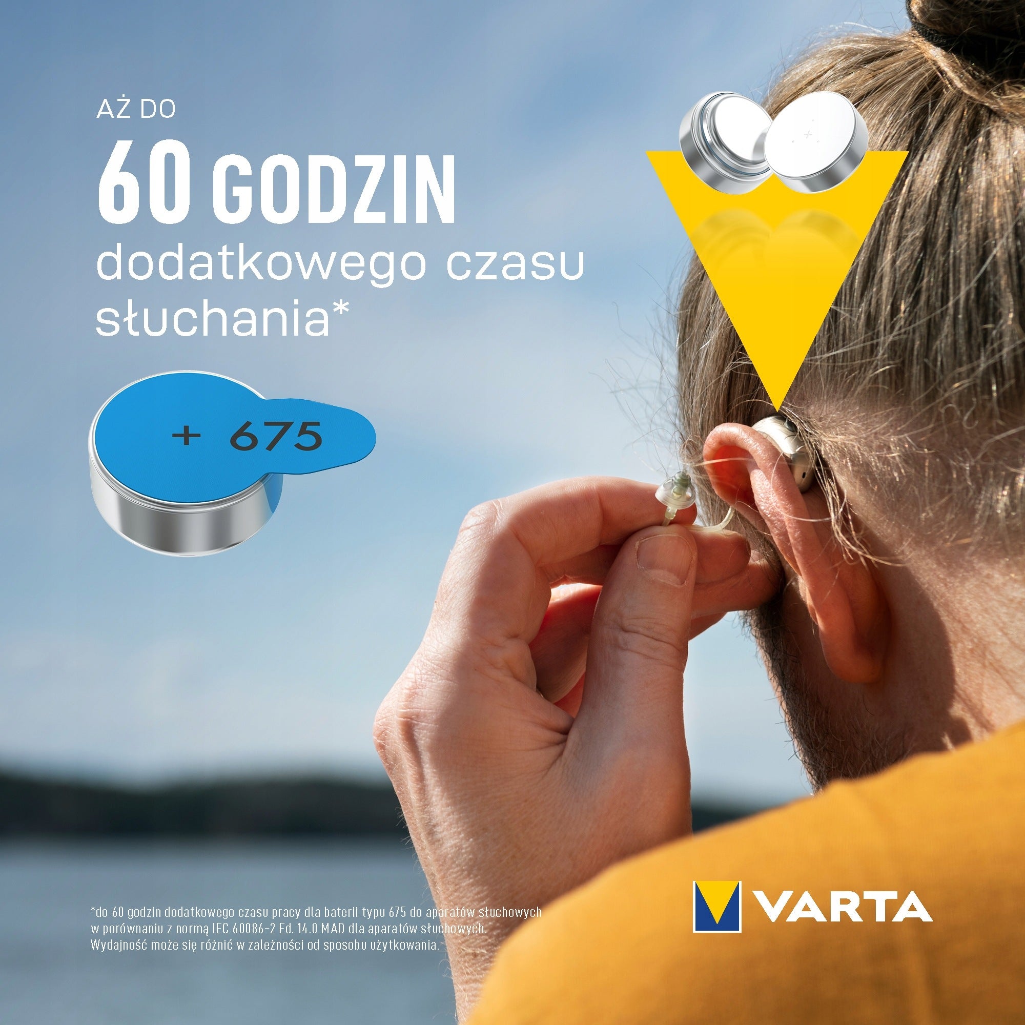 VARTA T675 PR44 Battery for Hearing Aid Mercury Free 1.45V 6pcs Medical device no