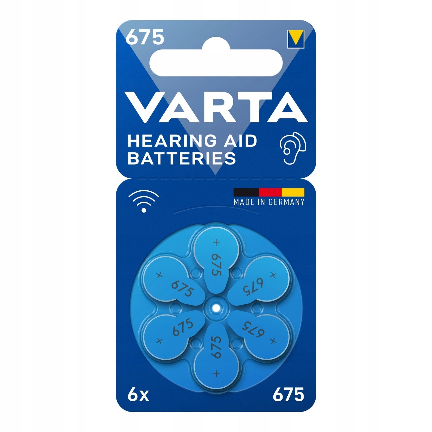 VARTA T675 PR44 Battery for Hearing Aid Mercury Free 1.45V 6pcs