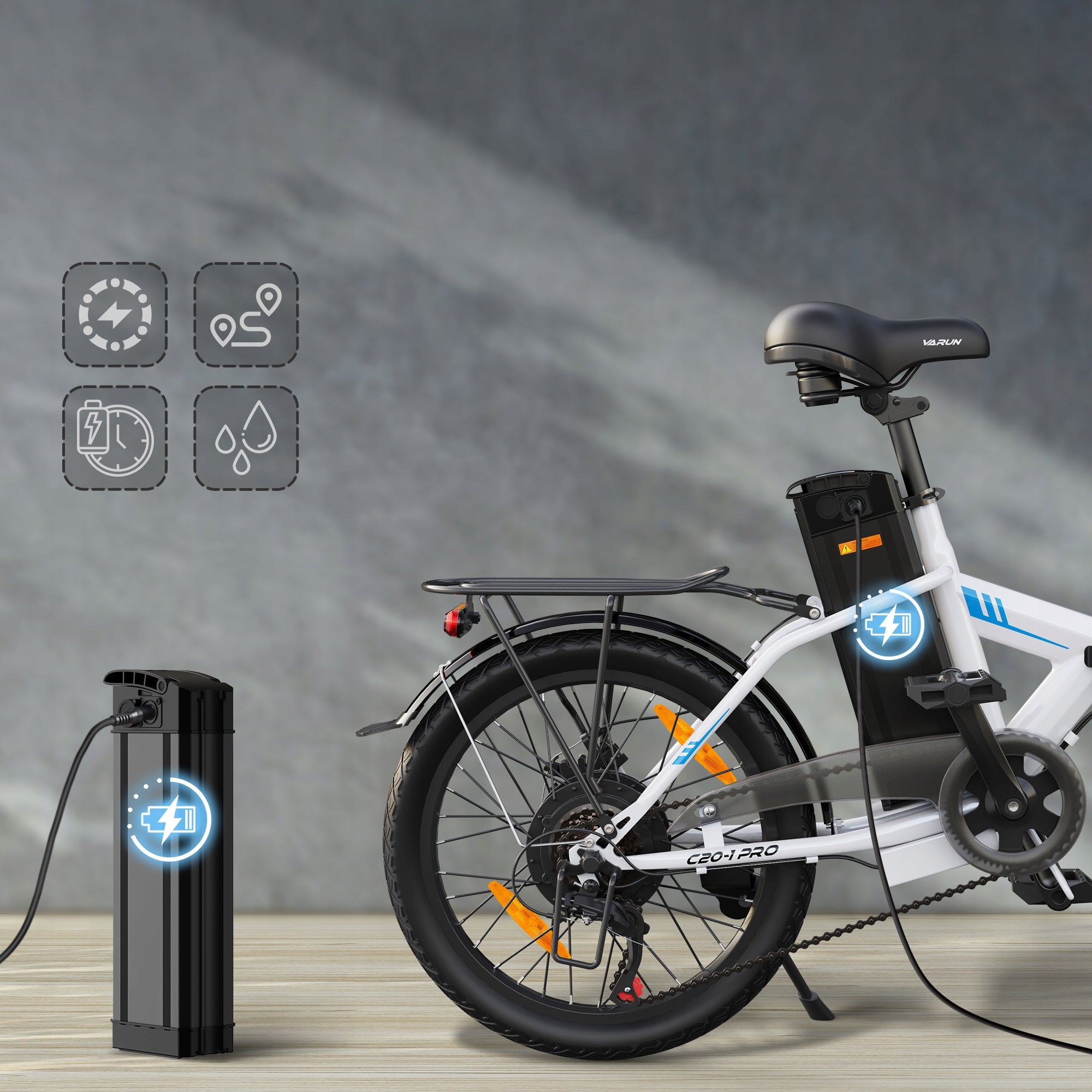 VARUN 48V 13Ah 25KM/H 250W 100HP 50NM Shimano Folding Electric Bike Foldability partially assembled, calibrated