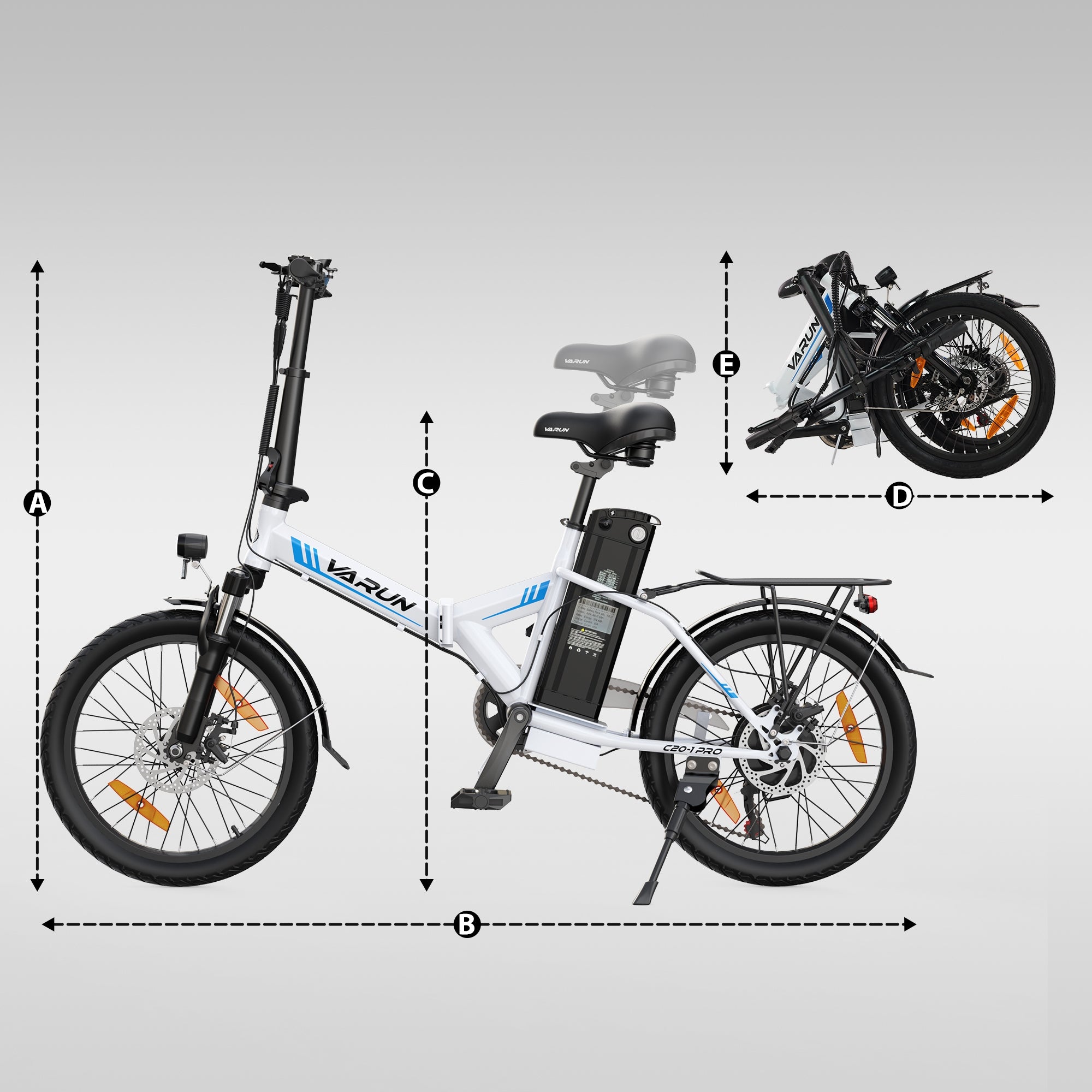 VARUN 48V 13Ah 25KM/H 250W 100HP 50NM Shimano Folding Electric Bike Maximum rated power electric bike (under 250W)