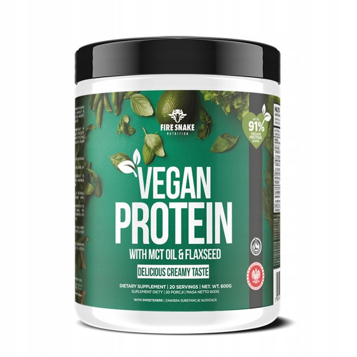 VEGAN PROTEIN 600G VEGAN VEGETABLE PROTEIN + MCT MACA B12 Sł caramel