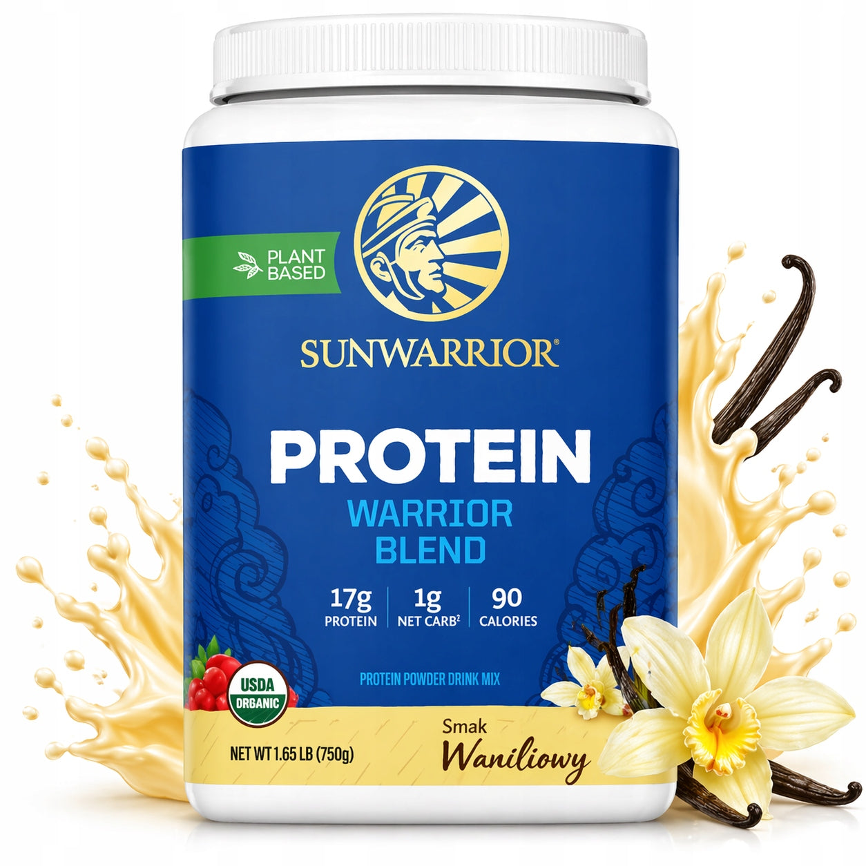 VEGAN PROTEIN SUNWARRIOR 750g WARRIOR BLEND VANILLA PEAS GOJI HEMP