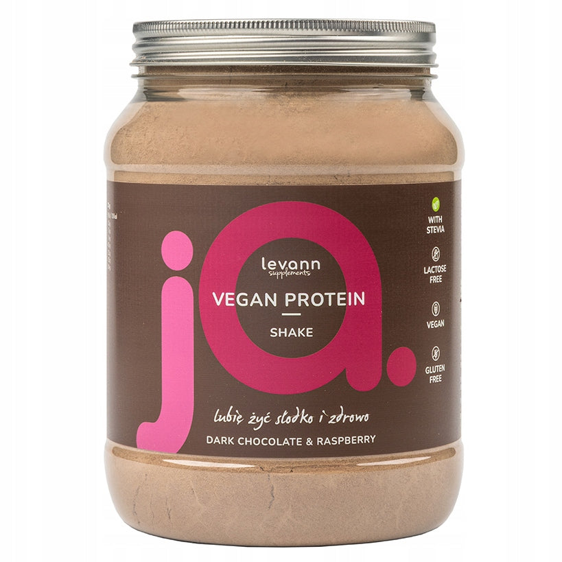 VEGAN PROTEIN SUPPLEMENT DARK CHOCOLATE & RASPBERRY FOODS BY ANN 500G