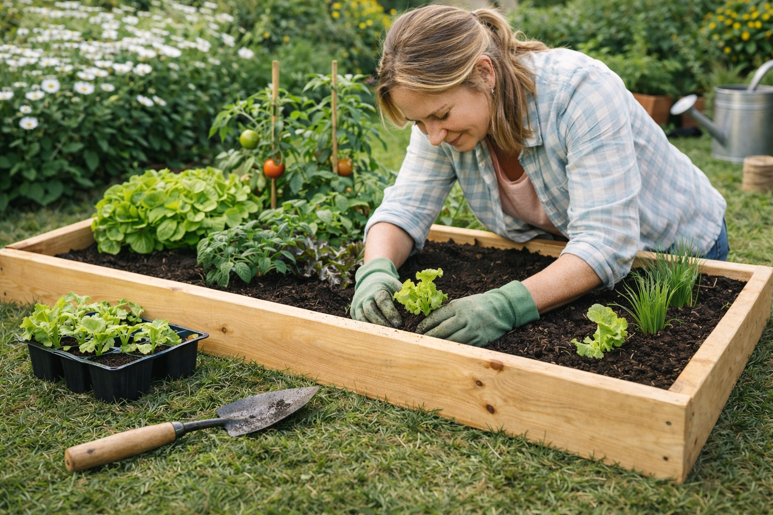 VEGETABLE Crate Vegetable Inspection Raised Bed 120x60x18cm Length 120 cm