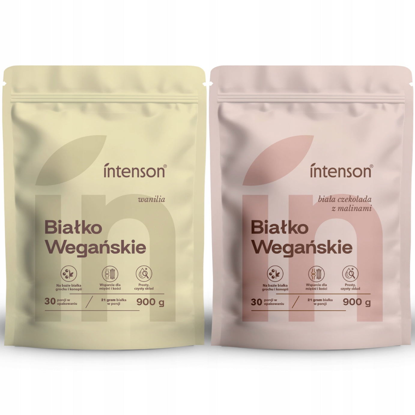 VEGETABLE PROTEIN Intenson Vegan Protein White Chocolate Raspberry+Vanilla 1,8KG