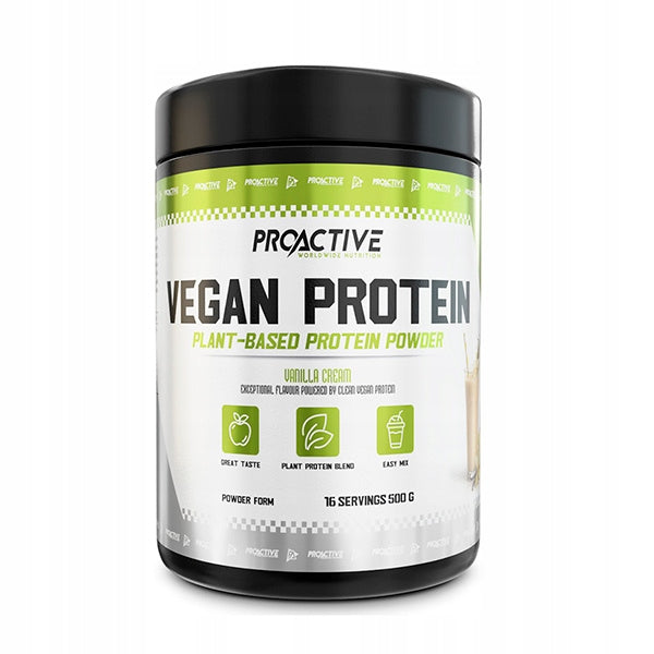 VEGETABLE PROTEIN vege vegetarian ProActive Vegan Protein 500g VANILLA Expiration date not specified