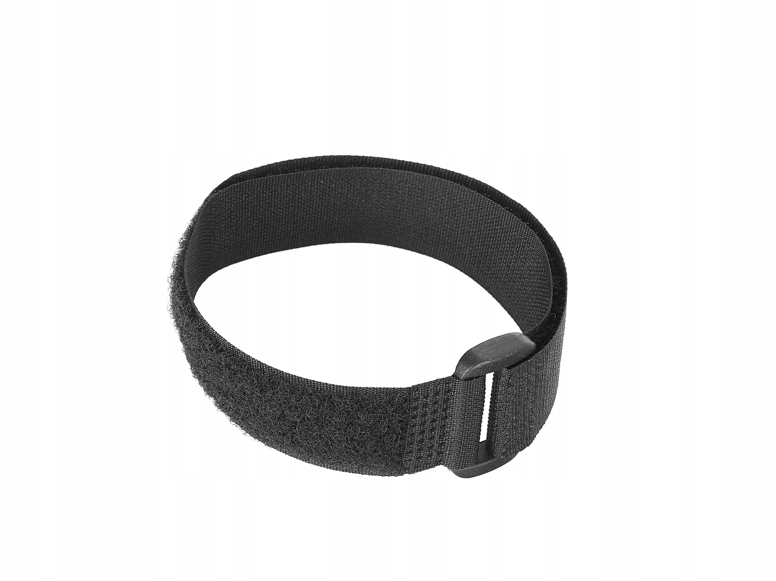 VELCRO BAND CABLE ORGANIZER 30cm x 20mm BLACK SOLID