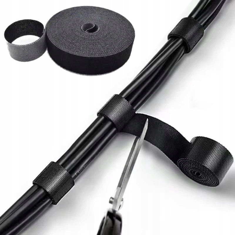 VELCRO BAND CABLE ORGANIZER STRONG FOR CUTTING TAPE 500 CM 5 M 10 MM