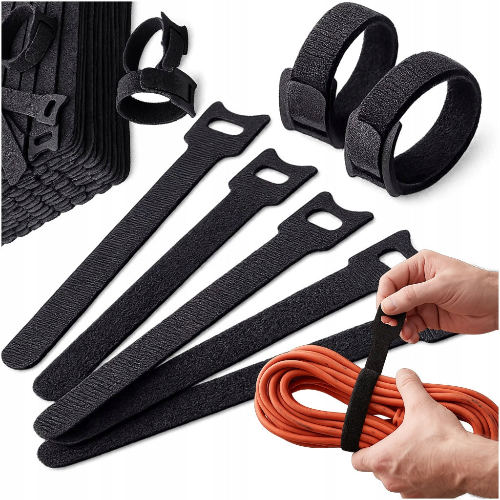 VELCRO BAND CABLE ORGANIZER STRONG WITH NARROW TIP 150x12mm 100 pcs Packaging status original