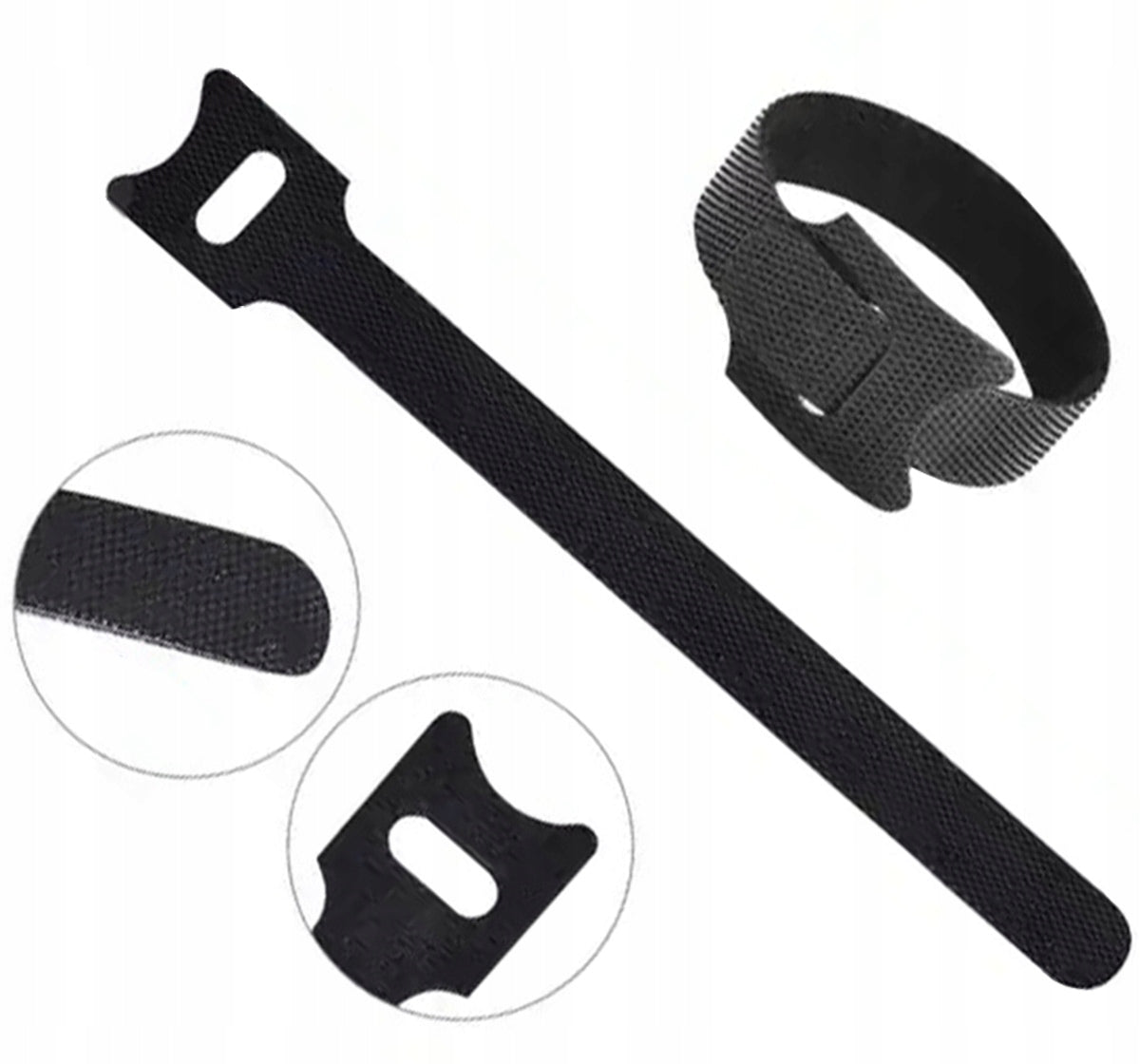 VELCRO BAND FOR FASTENING WIRE CABLES REUSABLE 50 PIECES 15 cm Manufacturer code APT_DA137