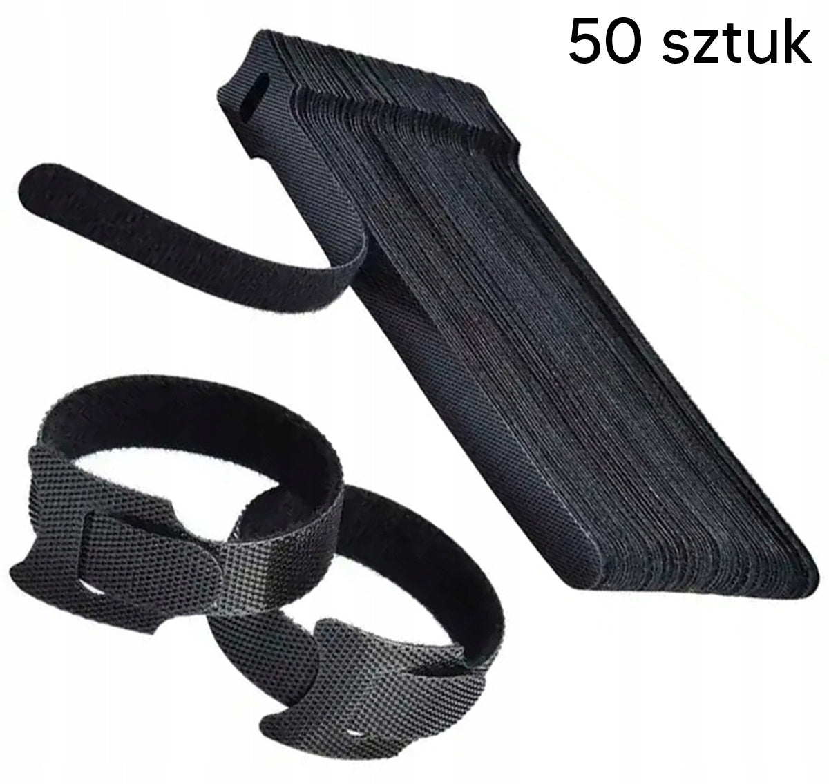 VELCRO BAND FOR FASTENING WIRE CABLES REUSABLE 50 PIECES 15 cm Packaging status original