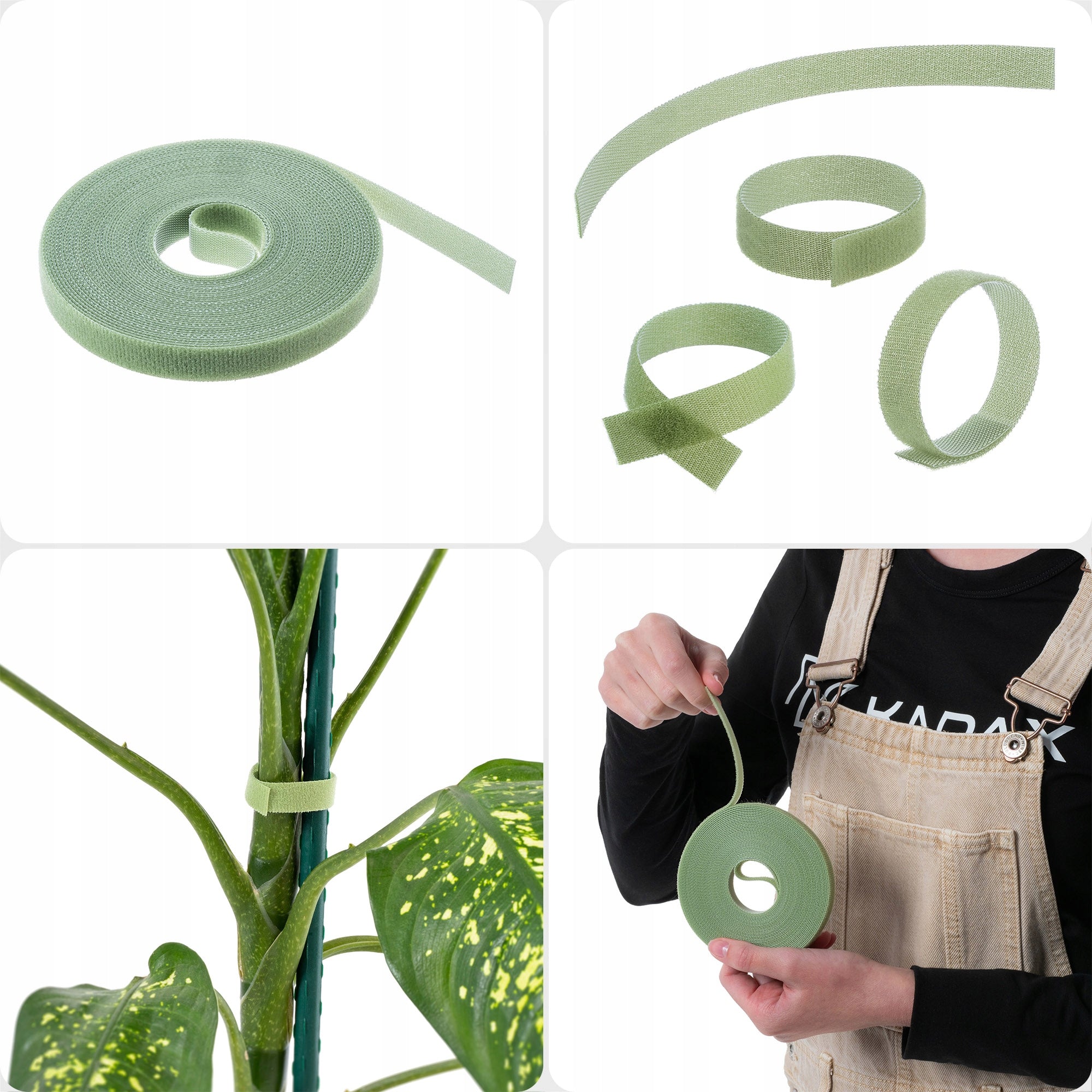 VELCRO BAND PLANT CABLE ORGANIZER 760cm STRONG FOR CUTTING TAPE 7,6m 12mm Dominant material plastic