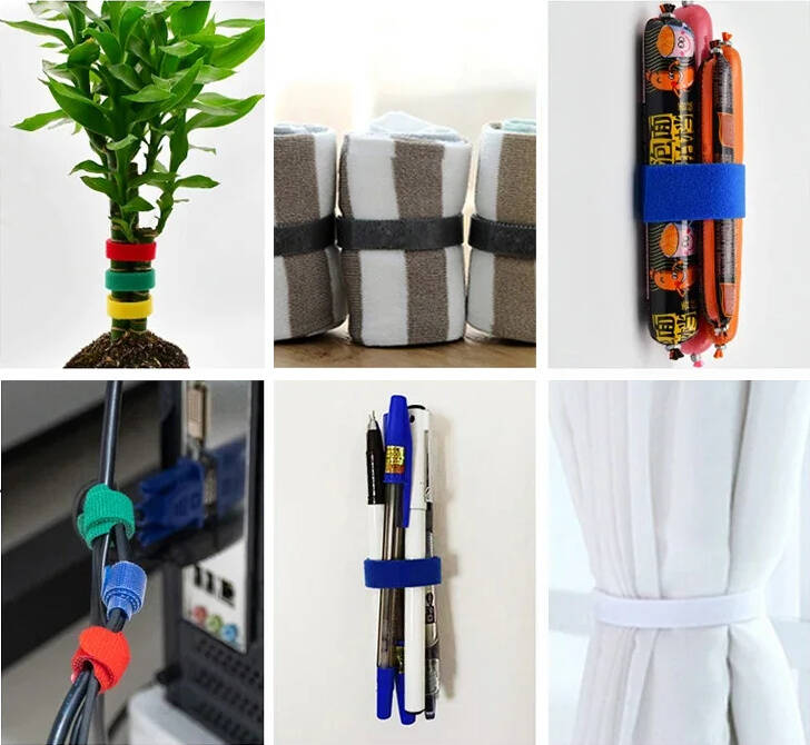 VELCRO PLANT CLIPS CABLE FLOWER BINDING BAND SET OF 6 X 1 meter Number of pieces 6 pcs