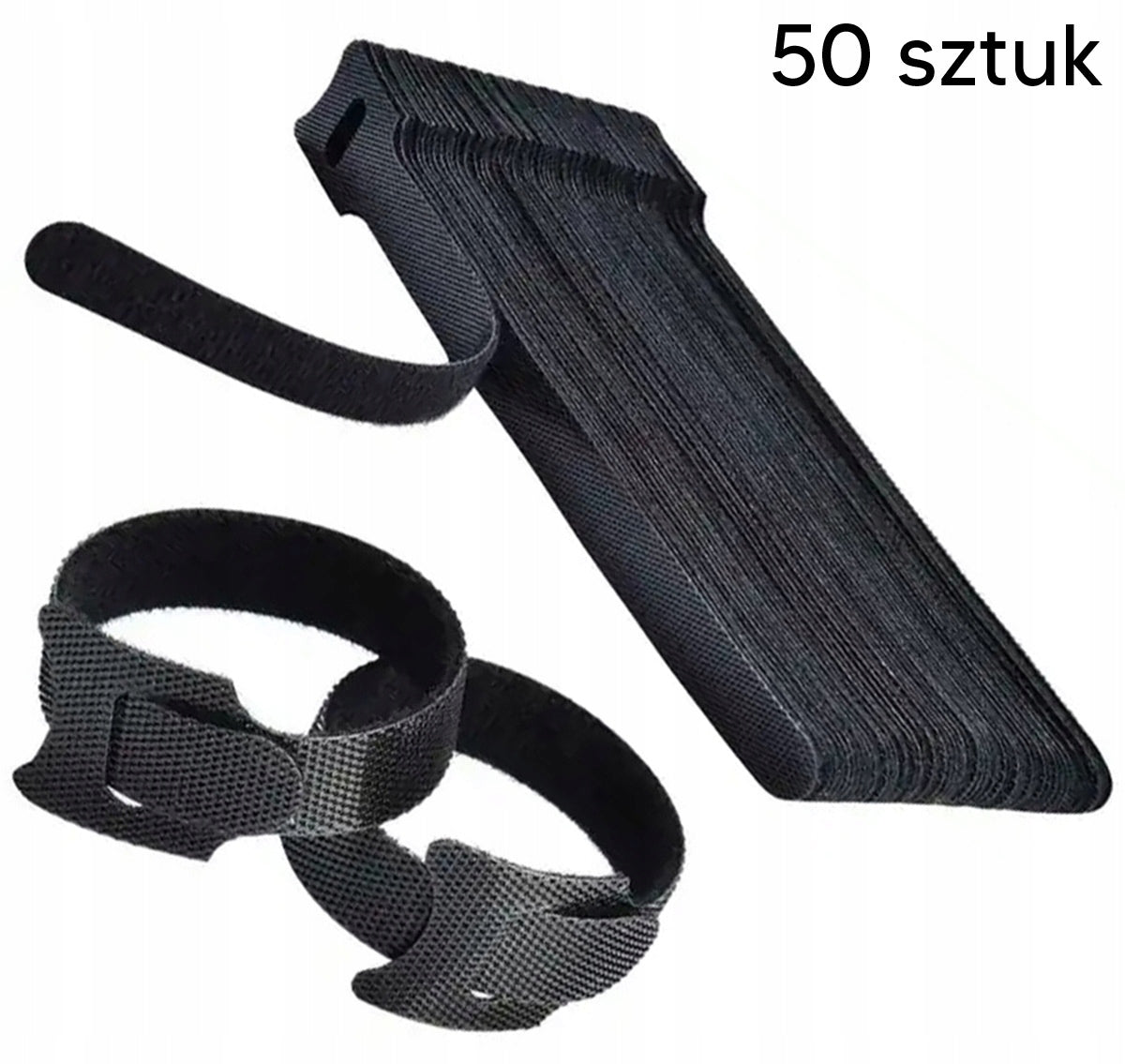 VELCRO SET VELCRO BAND FOR FASTENING CABLE WIRES ORGANIZER 50 PCS EAN (GTIN) 5907621849474
