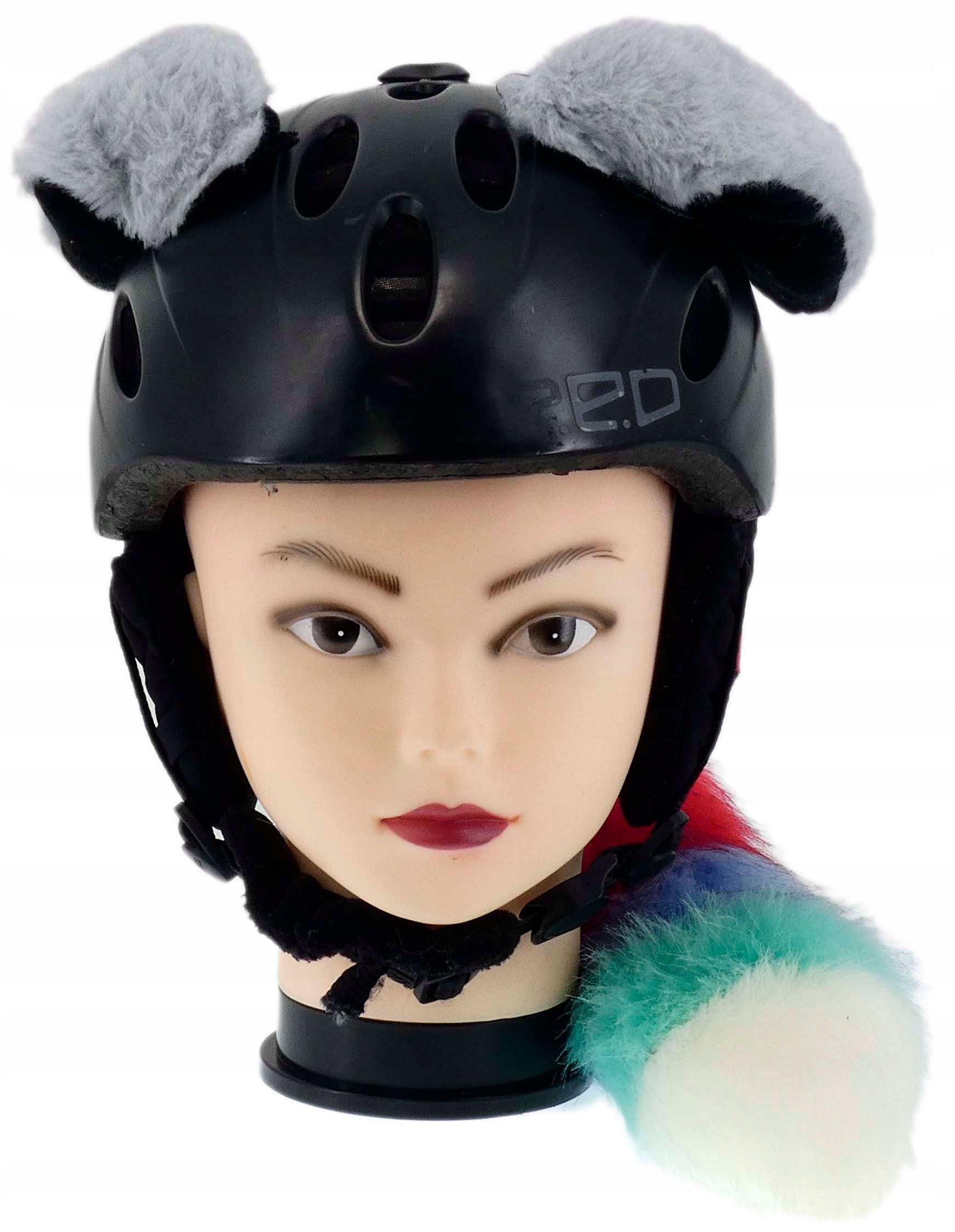 VELCRO SKI HELMET ORNAMENT EARS GREY KITA GLOWING LED COLOR F Packaging status original