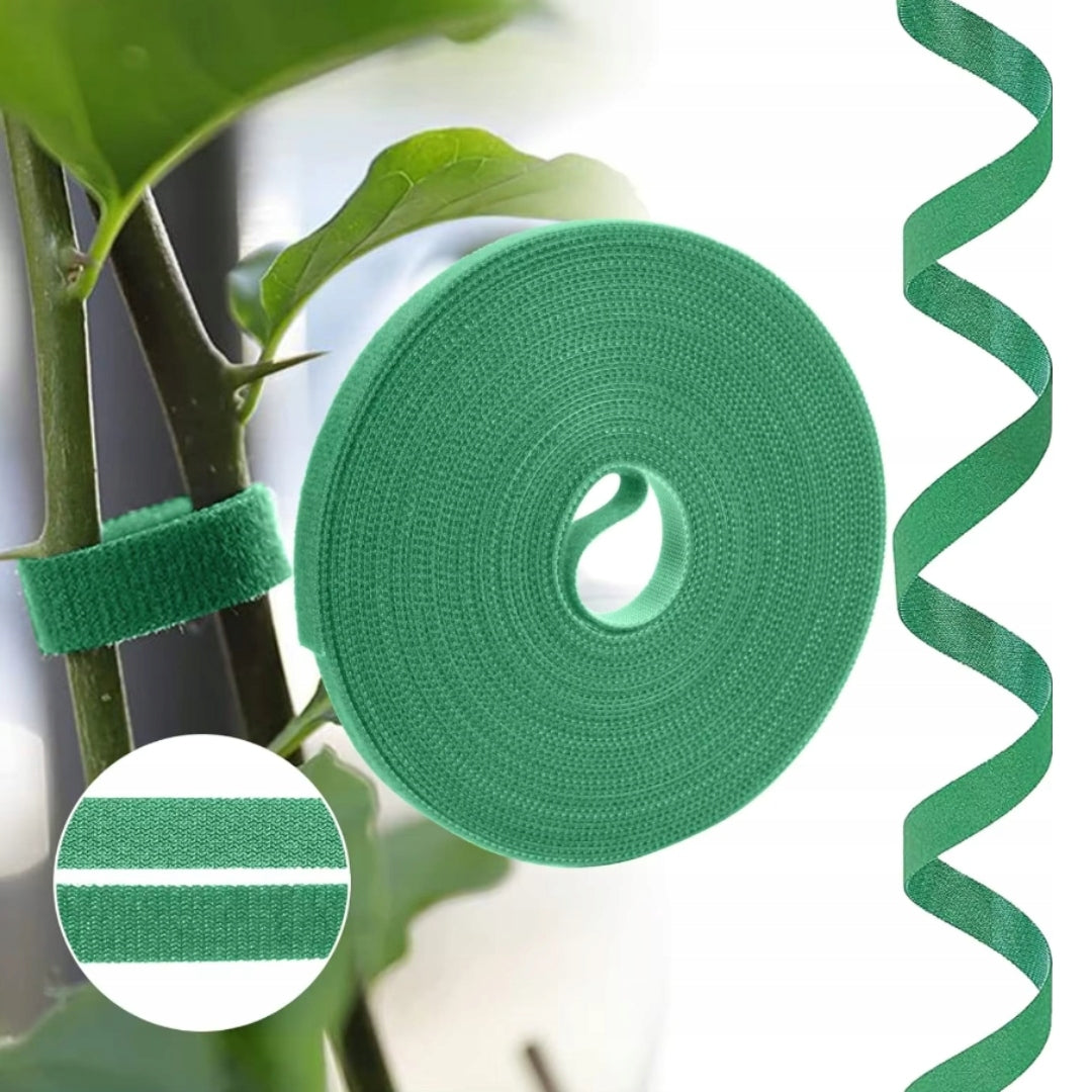 VELCRO TAPE FOR FIXING CABLE PLANT BINDING GREEN 5m