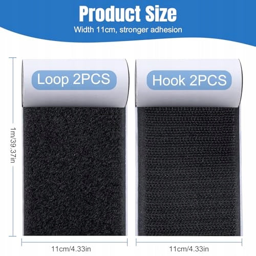 VELCRO TAPE SELF ADHESIVE DOUBLE SIDED LOOP HOOK 11CM for home gift Manufacturer code Bez marki