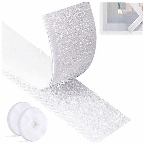 VELCRO TAPE SELF ADHESIVE STRONG DOUBLE SIDED NYLON 8M X 20MM for home