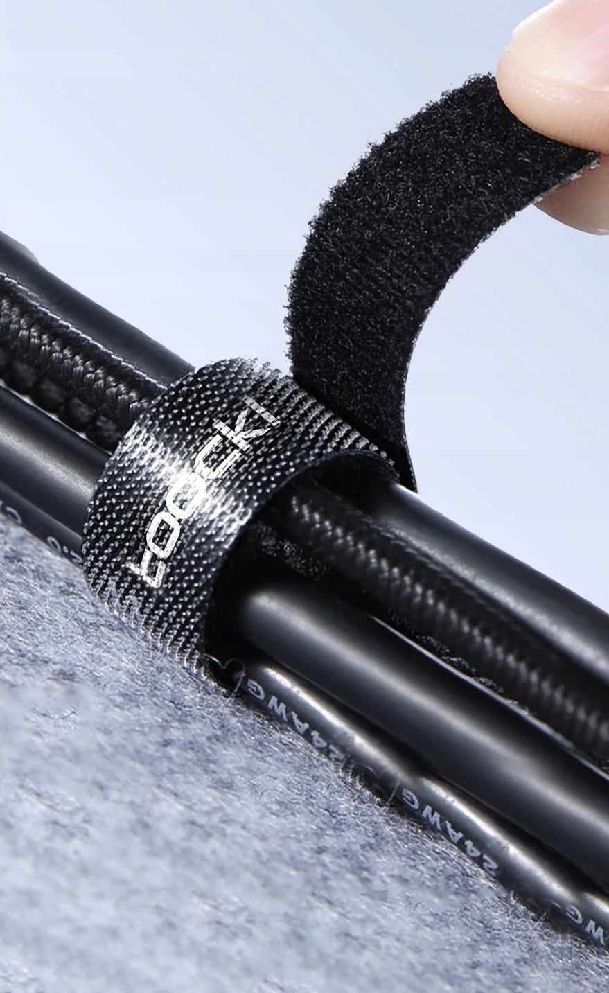 VELCRO TAPE VELCRO BAND CABLE ORGANIZER 5m Color black