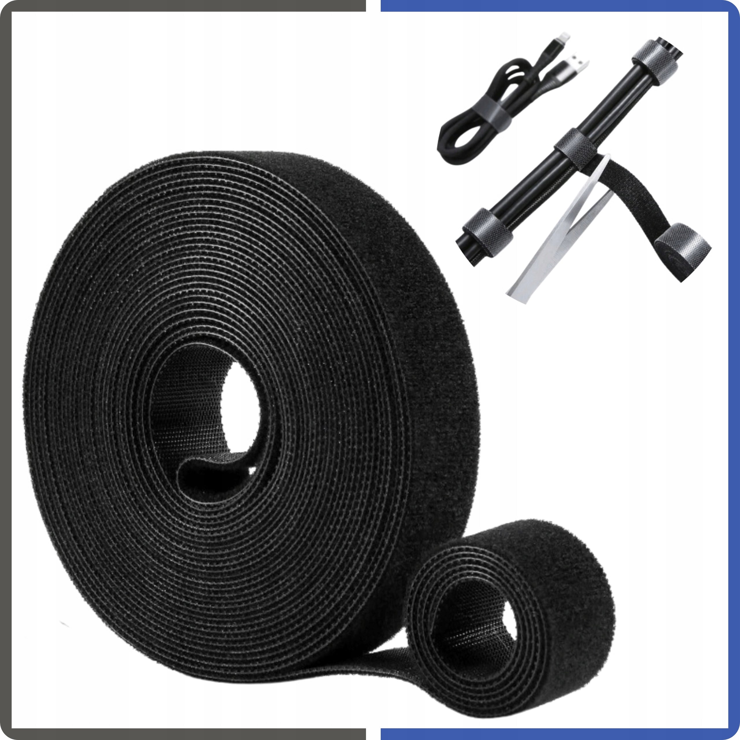 VELCRO TAPE Velcro Band For Fastening Cables For Wires Black 5m EAN (GTIN) 5907056590408