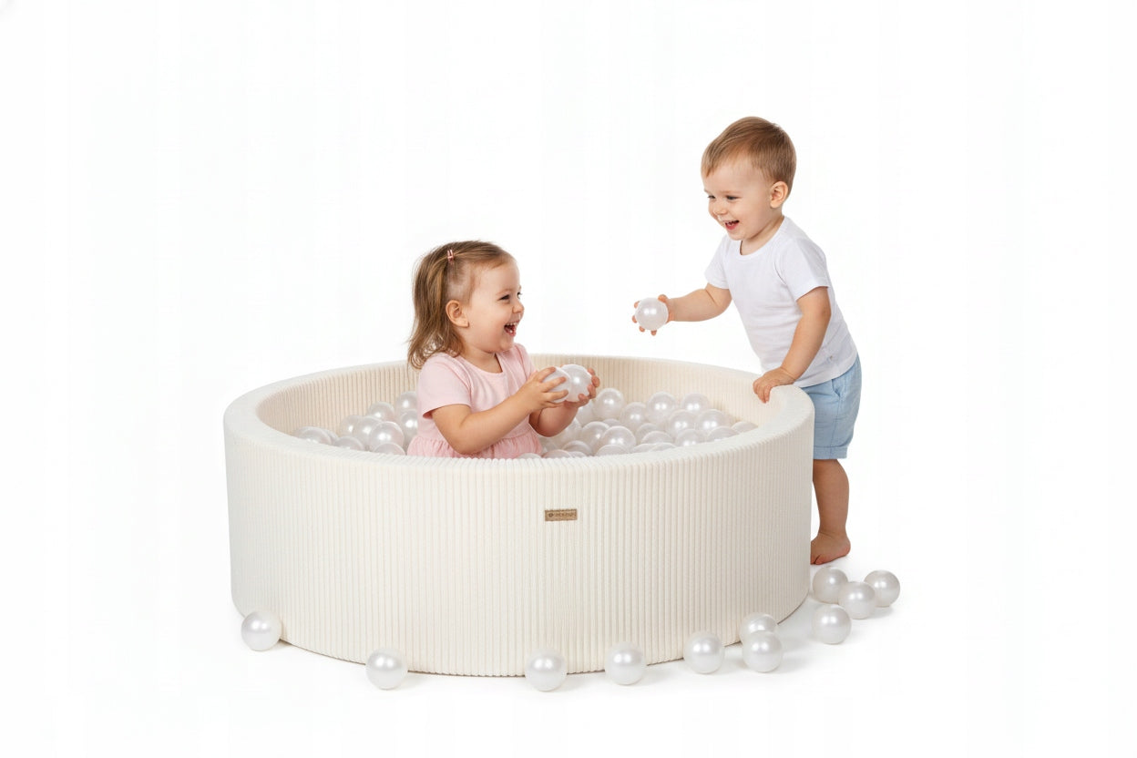 VELINDA Polish SAFE DRY POOL 90cm WITH BALLS 7cm 200 PCS CORDUROY Product width 90 cm
