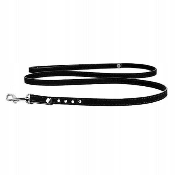VELOUR LEASH WITH ZIRCONIA FOR CAT 12mm BLACK