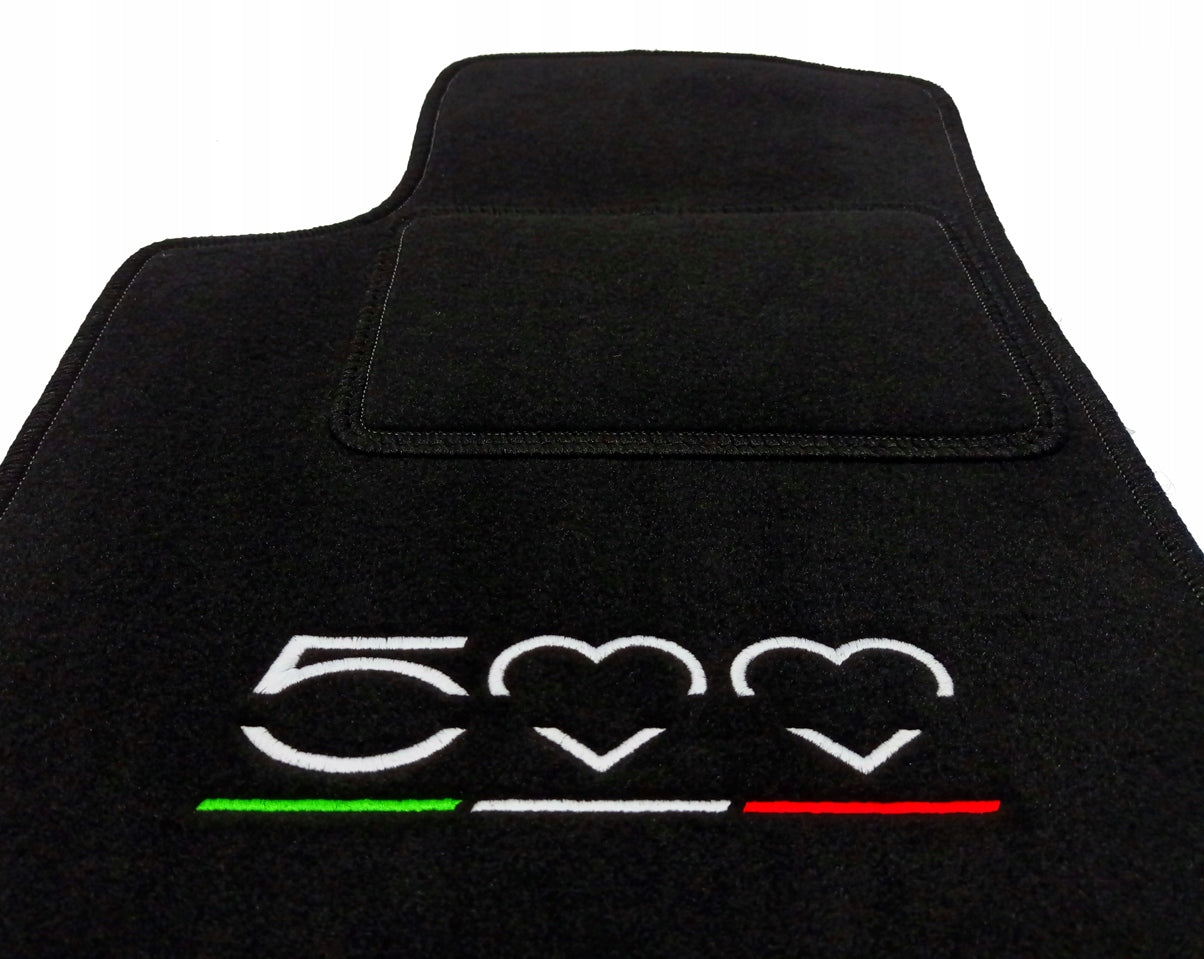 VELOUR RUGS FIAT 500 (2007 - ...) + EMBROIDERY Manufacturer's catalog number 5904044152686