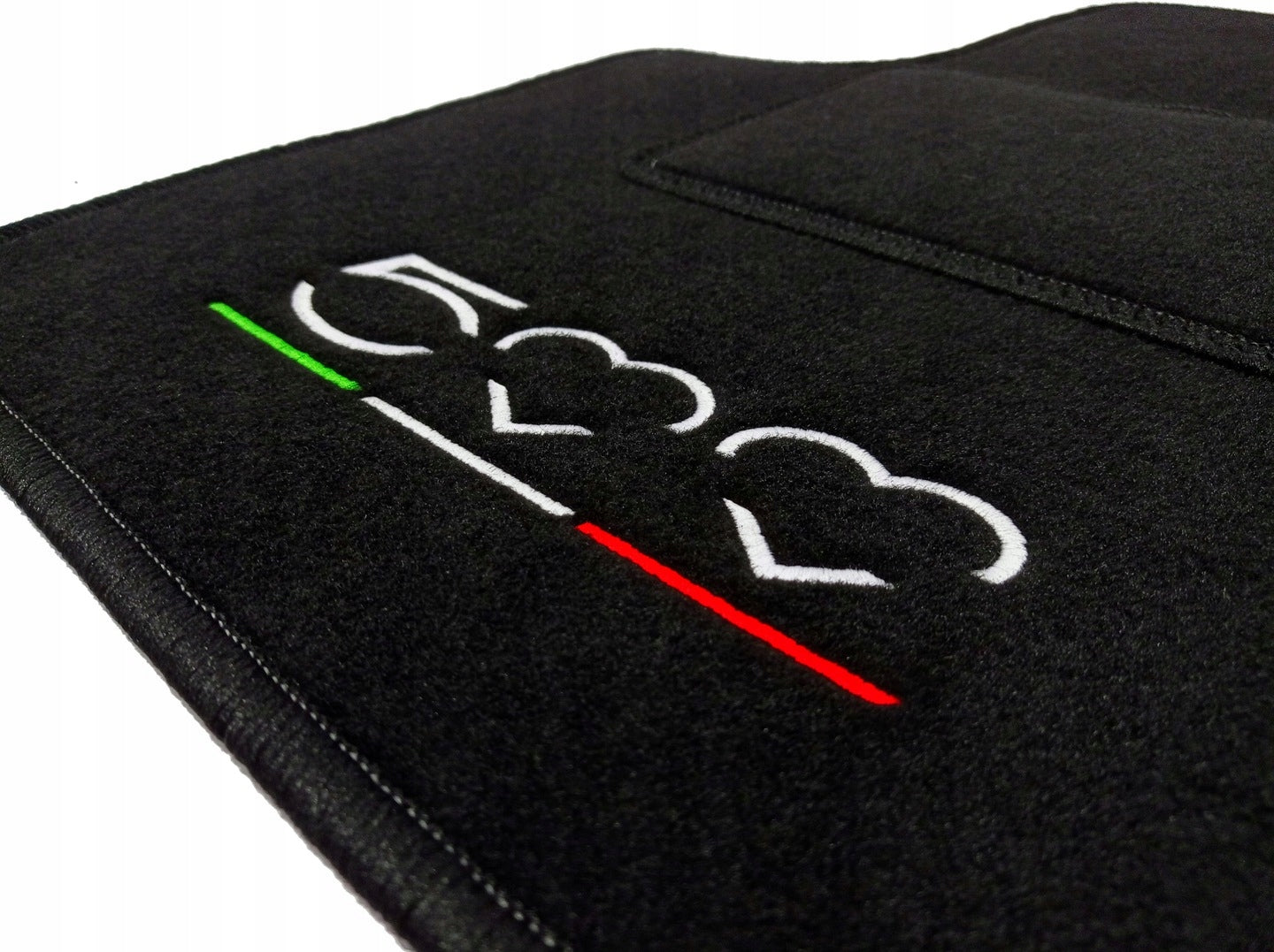 VELOUR RUGS FIAT 500 (2007 - ...) + EMBROIDERY