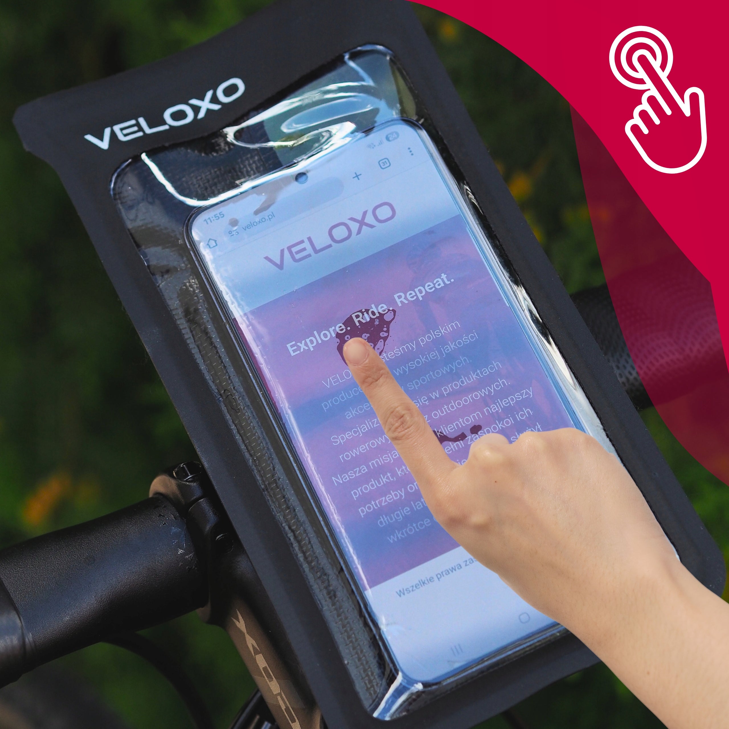 VELOXO Lead TOUCH BIKE PHONE HOLDER for handlebars WATERPROOF Manufacturer code VL008 uchwyt  na telefon etui wodoodporne