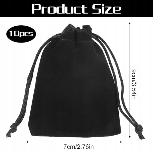 VELVET BAGS BLACK FOR JEWELRY WEDDING GIFT 20 PIECES 7X9 Manufacturer code Bez marki
