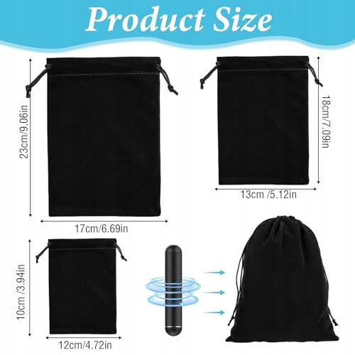 VELVET BAGS BLACK SET OF 6 JEWELRY GIFT WEDDING FOR Wedding Manufacturer code Bez marki