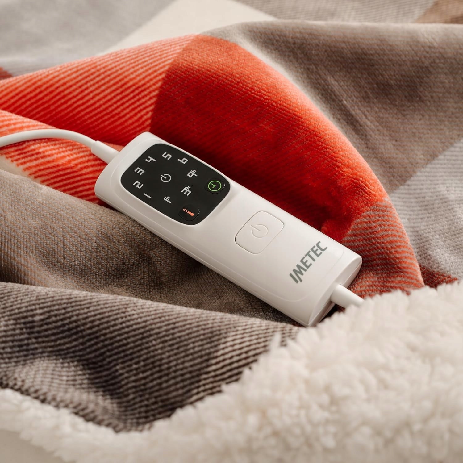 VELVET ELECTRIC BLANKET 160×120CM 6 HEAT LEVELS AUTOMATIC TIMER Manufacturer code 5906663133497