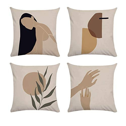 VELVET GEOMETRIC PILLOWCASES SET OF 4 45X45CM Brand no brand