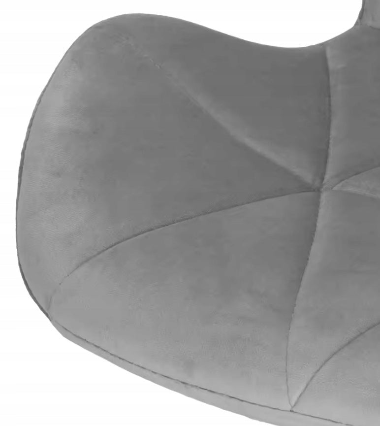 VELVET SWIVEL CHAIR GREY HEIGHT ADJUSTABLE OFFICE DESK CHAIR Manufacturer code OBROTOWE WELUR KÓŁKA KAUCZUKOWE MŁODZIEŻOWE