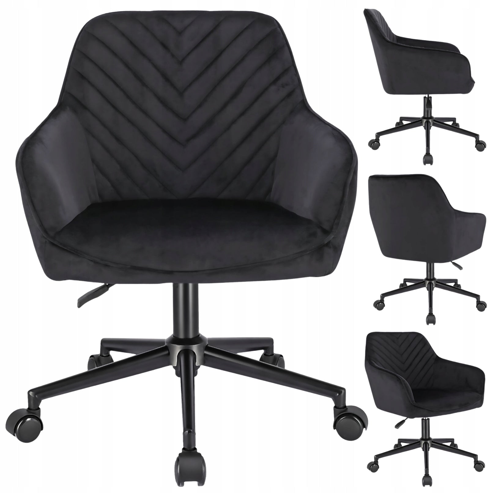 VELVET SWIVEL OFFICE CHAIR FOR DINING ROOM