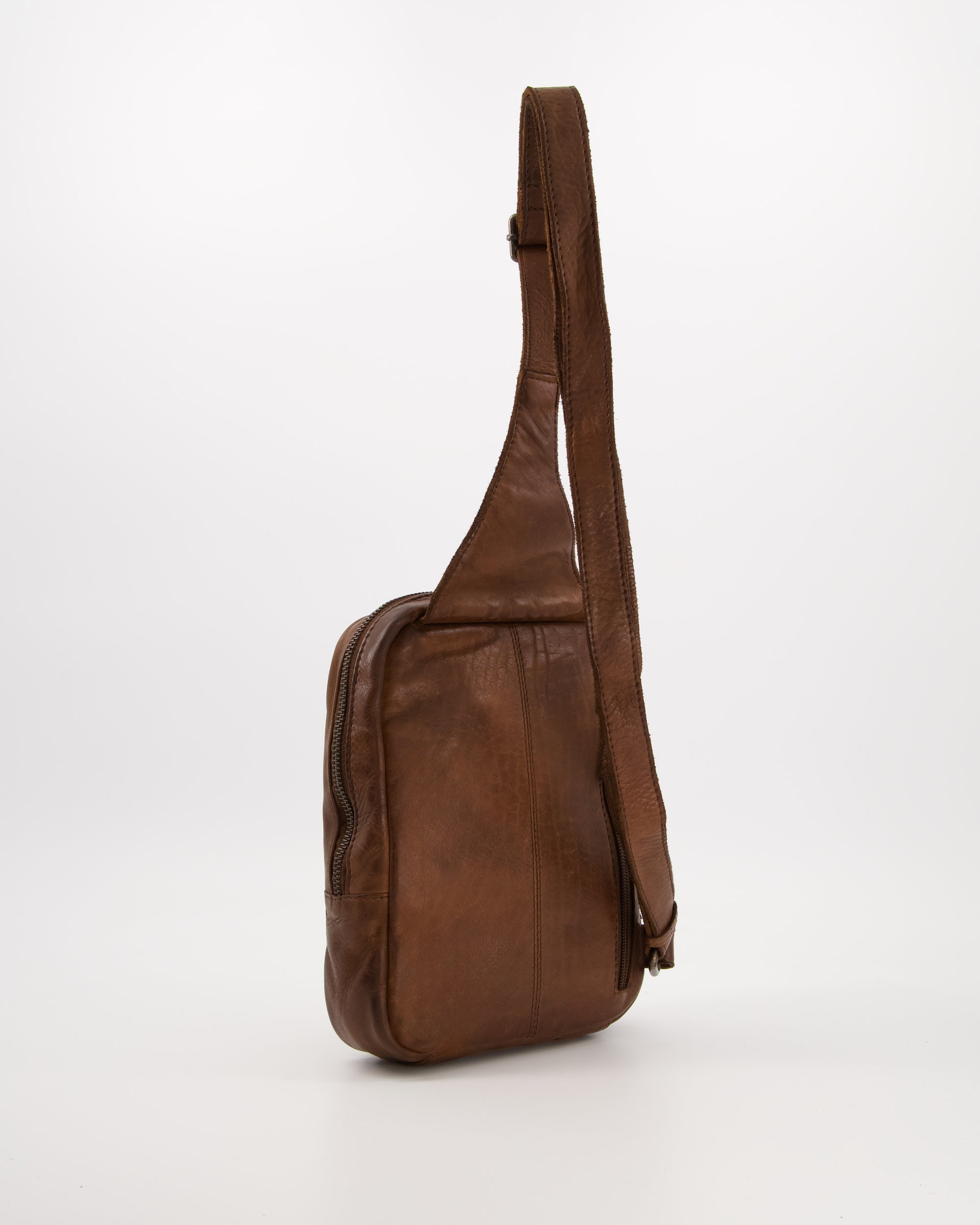 VENEZIA MEN'S LEATHER BACKPACK IN BROWN Packaging status original