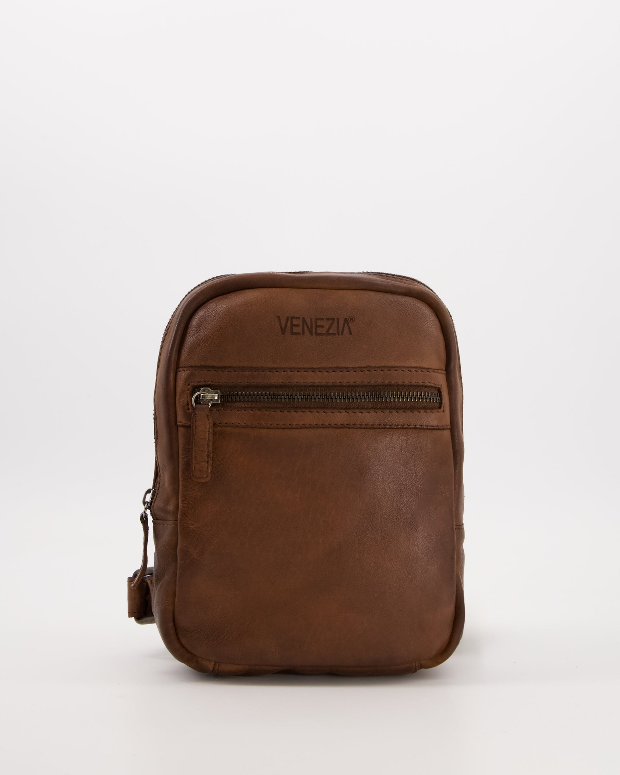 VENEZIA MEN'S LEATHER BACKPACK IN BROWN