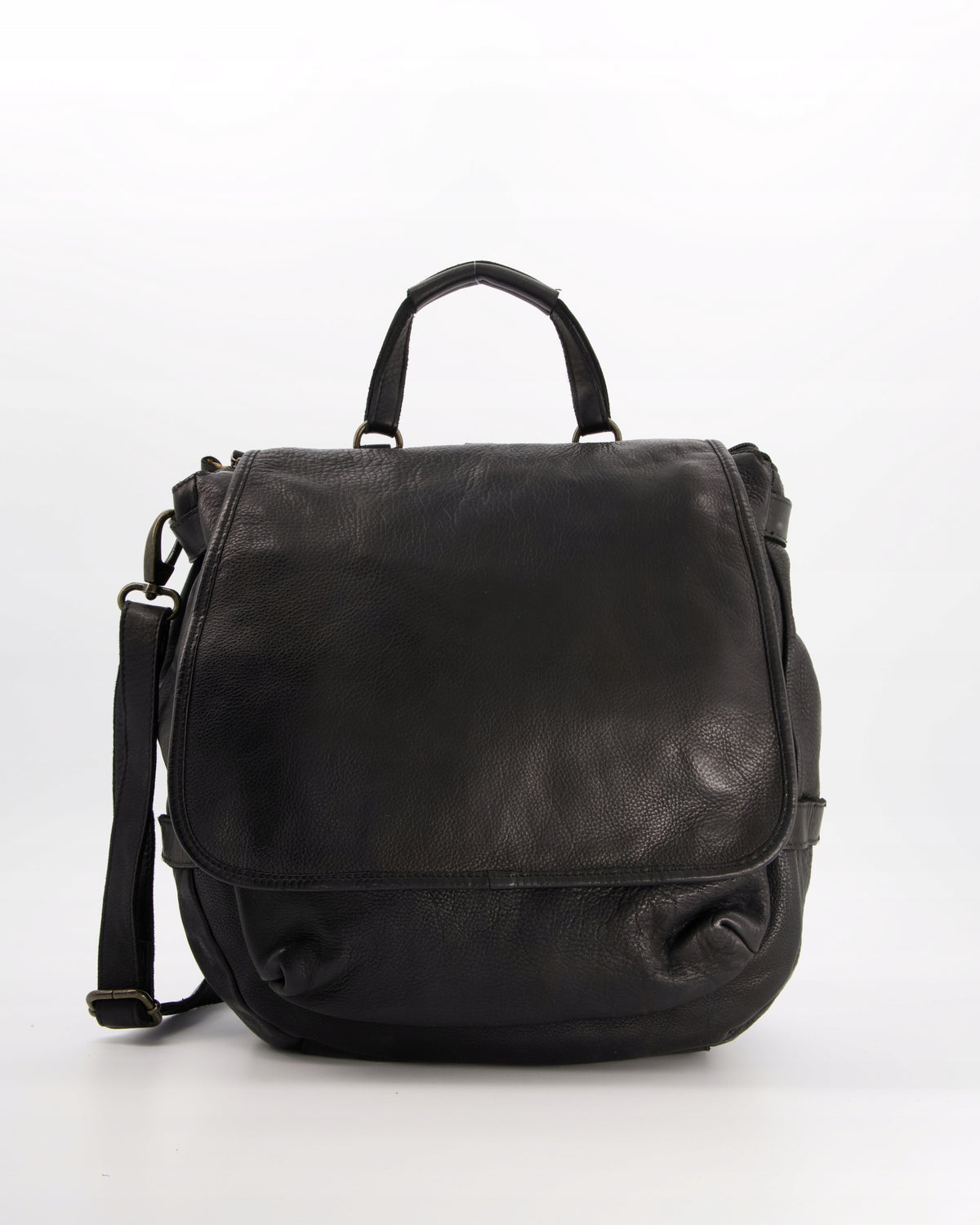 VENEZIA WOMEN'S BACKPACK MADE OF NATURAL LEATHER IN BLACK