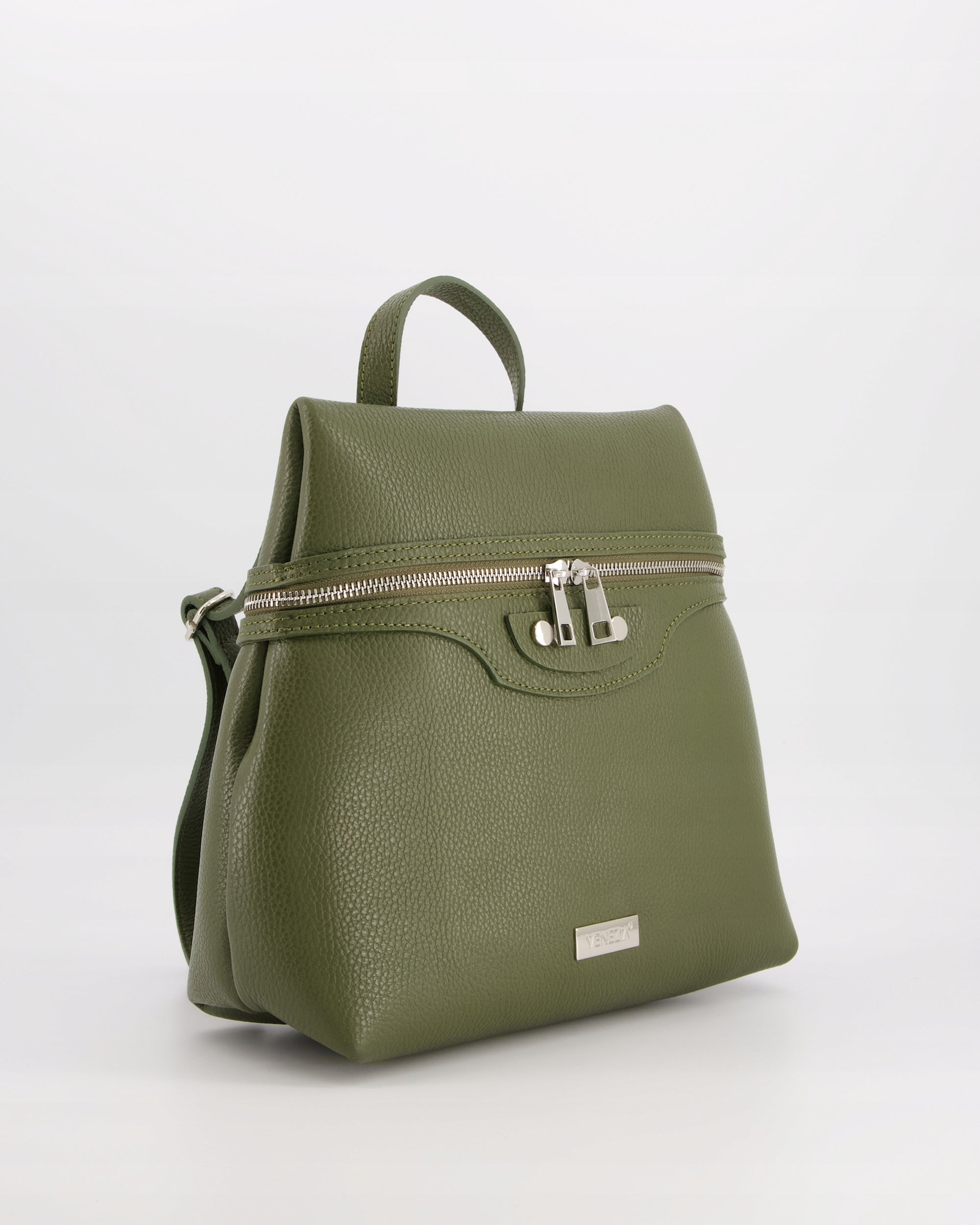 VENEZIA WOMEN'S LEATHER BACKPACK FOR WOMEN IN GREEN Packaging status original