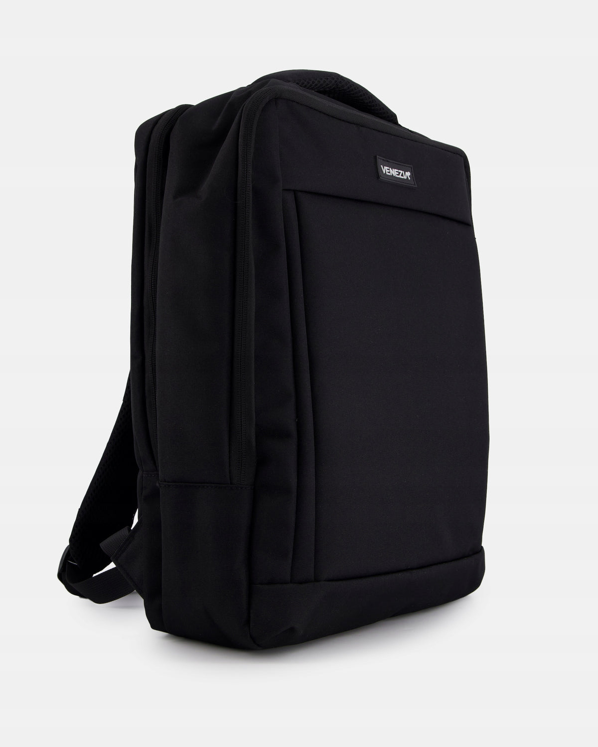 VENEZIA black fabric backpack with two compartments and laptop space Packaging status original
