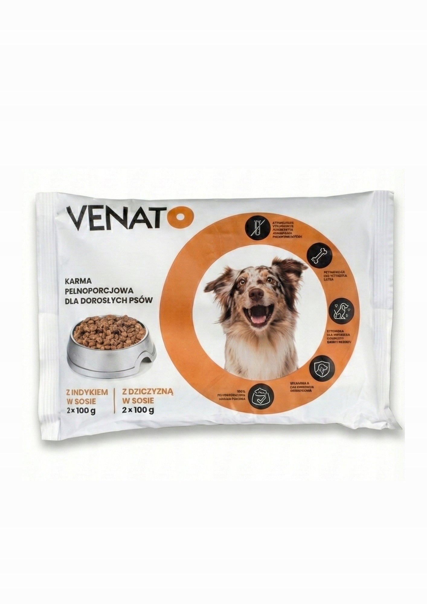 VENISON AND TURKEY IN SAUCE Grain-free wet dog food 400g VENATO