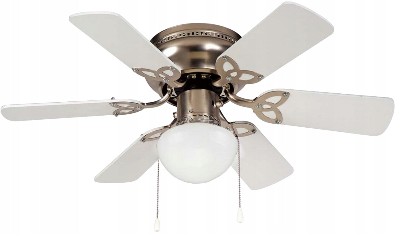 VENUS Ceiling Fan Silver/White - 76cm | Windmill for Bedroom
