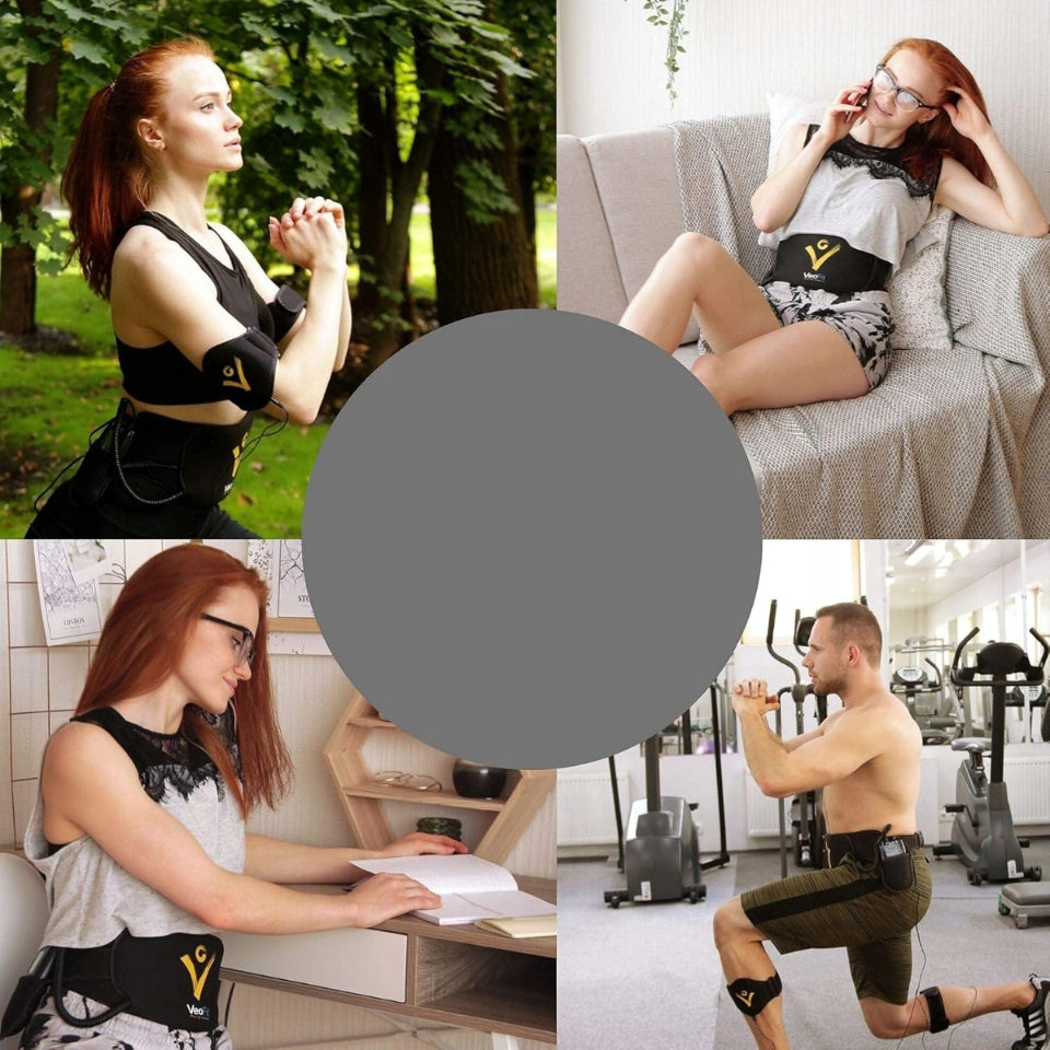 VEOFIT EMS PRO Abdominal Muscle Electrostimulator Universal BLACK QxV Number of programs 10