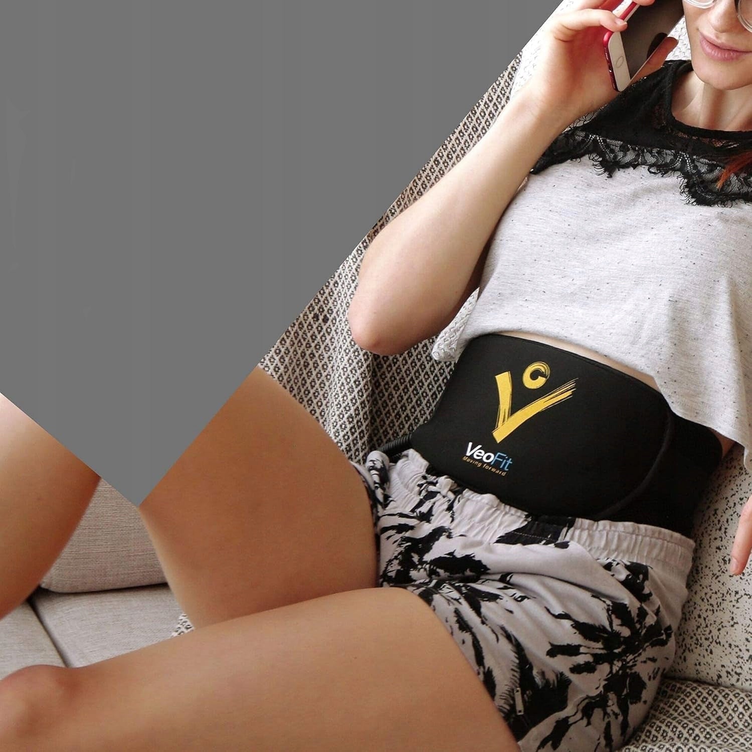VEOFIT EMS PRO Abdominal Muscle Electrostimulator Universal BLACK QxV Product weight with unit packaging 0.92 kg