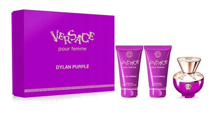 VERSACE DYLAN PURPLE - EAU DE PARFUM 50 ML+SPRCHOVÝ GEL 50 ML+TELOVE MLE Packaging status original